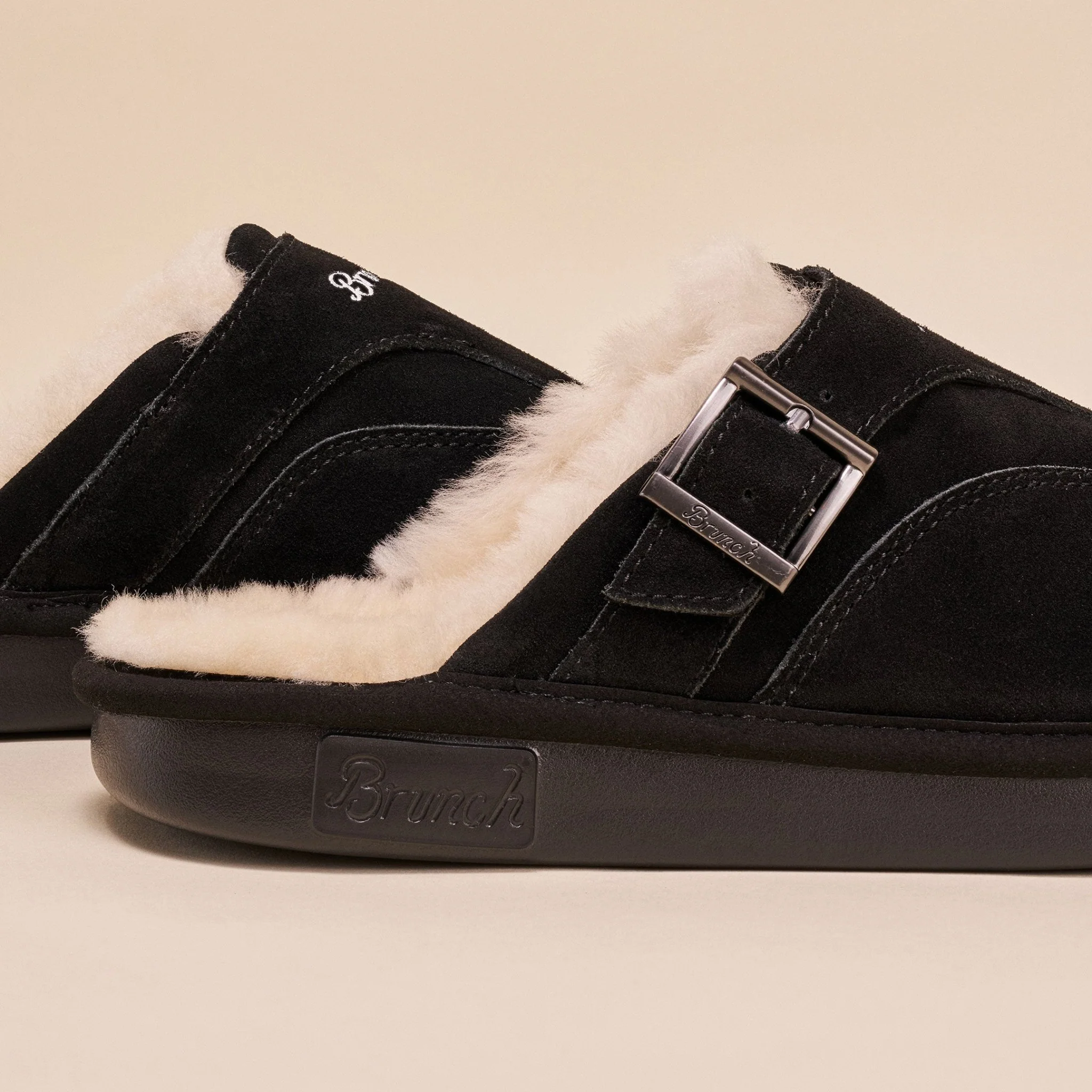 Amour Shearling - Black - Suede - Image 3