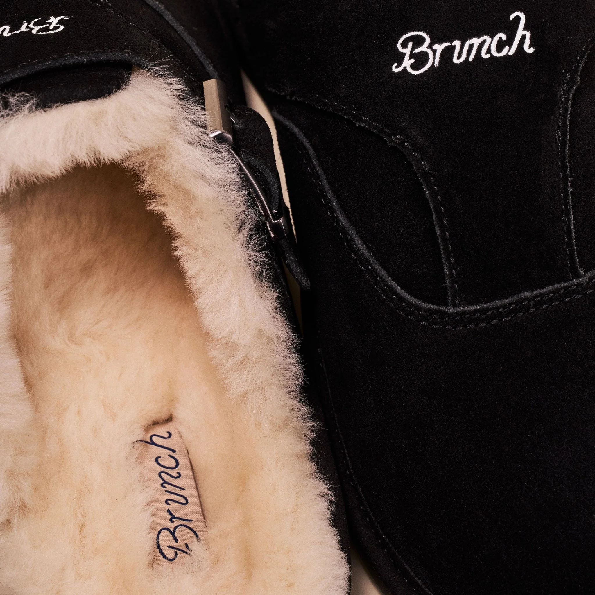 Amour Shearling - Black - Suede - Image 4
