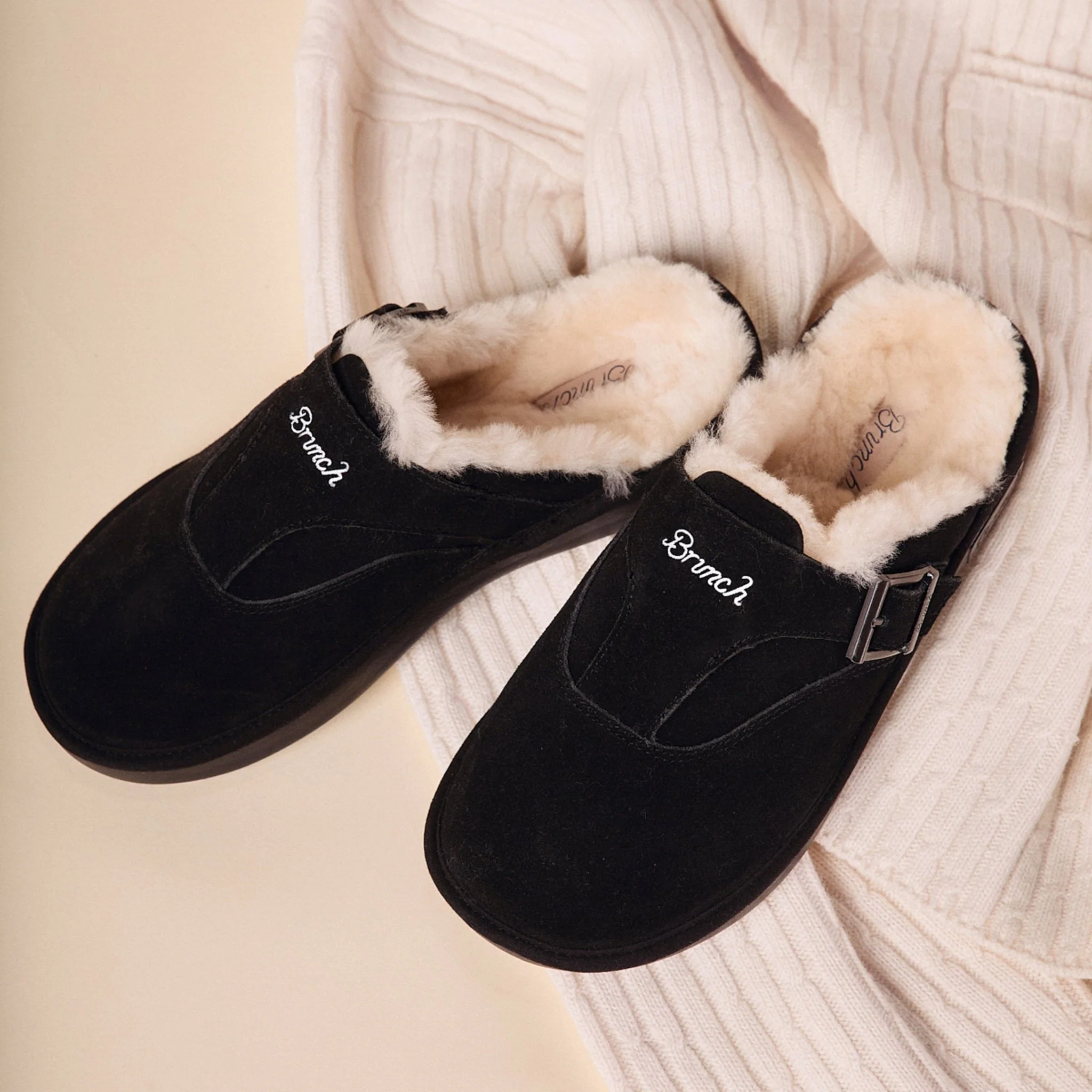 Amour Shearling - Black - Suede - Image 5