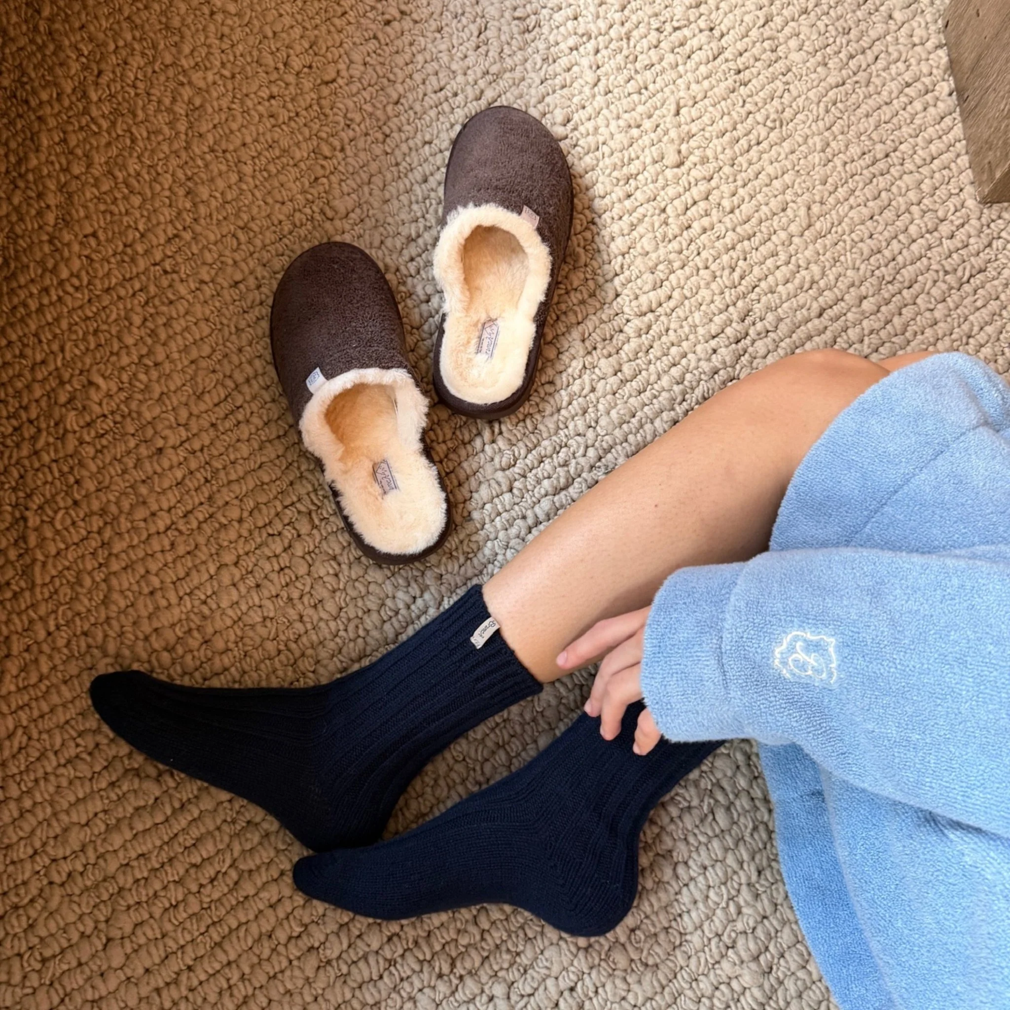Sock - Powder Blue - Cashmere Wool - Image 3