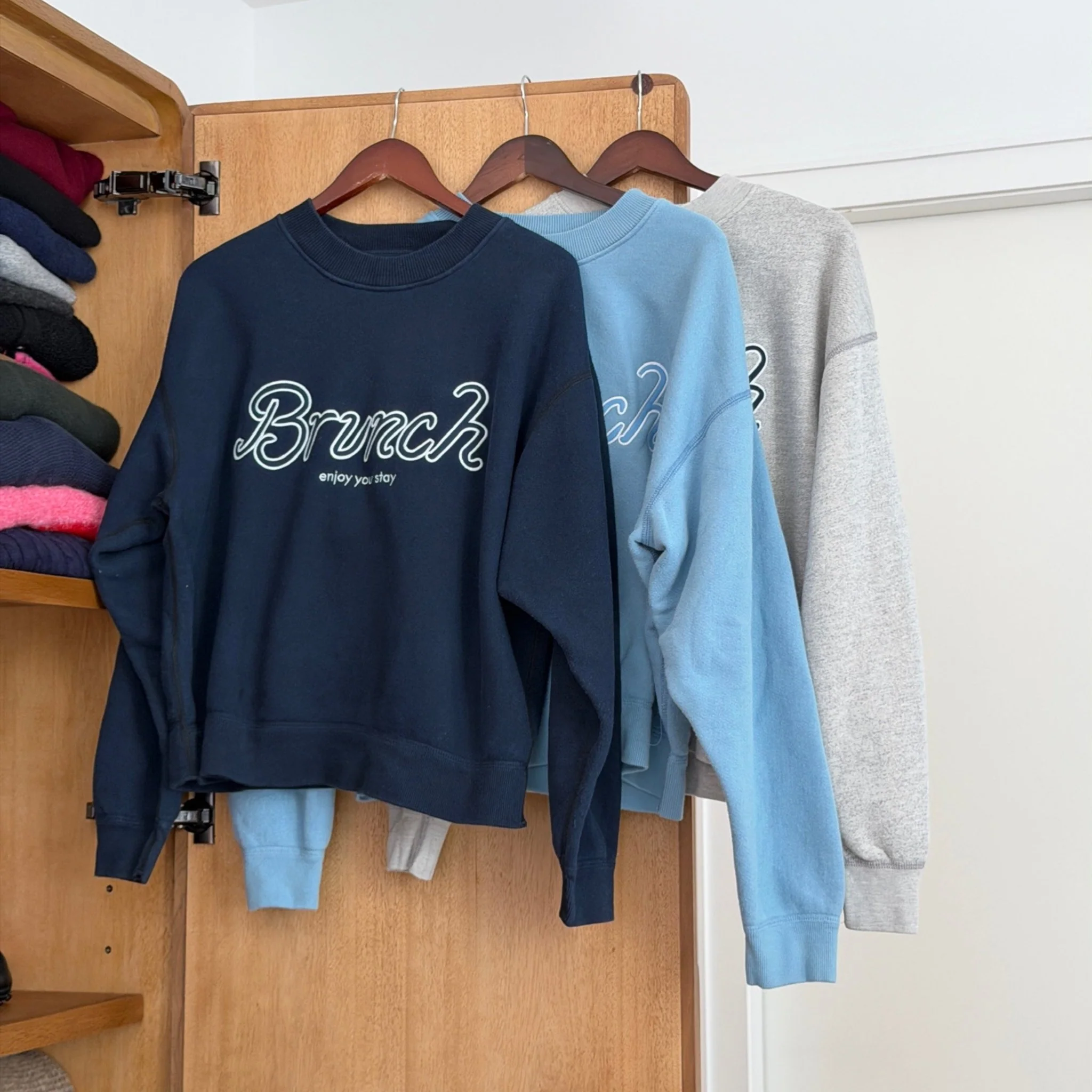 Varsity Crewneck - Navy - French Terry - Image 5